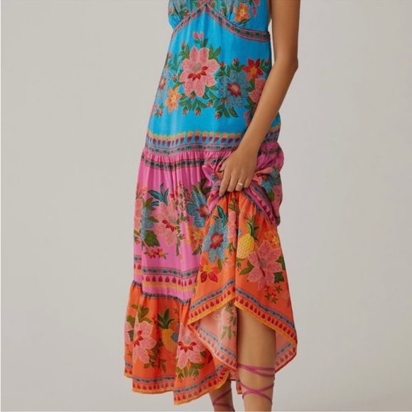 Anthropologie x Farm Rio Floral Tiered
Midi Dress sz XL - Picture 3 of 16